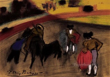 corrida Painting - Corridas de toros Corrida 3 1900 Pablo Picasso